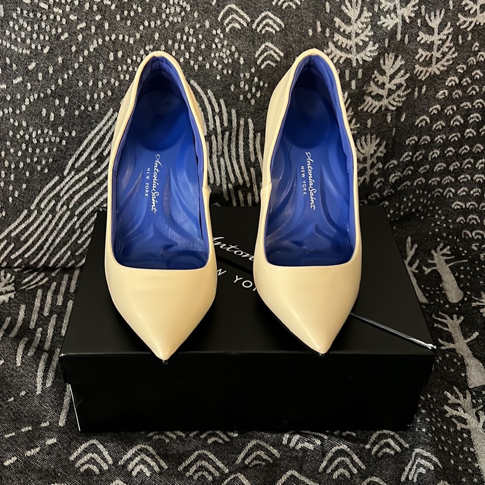 NIB Antonia Saint NY Victoria High Heel Zoey Nude 6 Wide